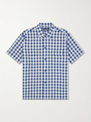 Milano Gingham Cotton and Linen-Blend Shirt