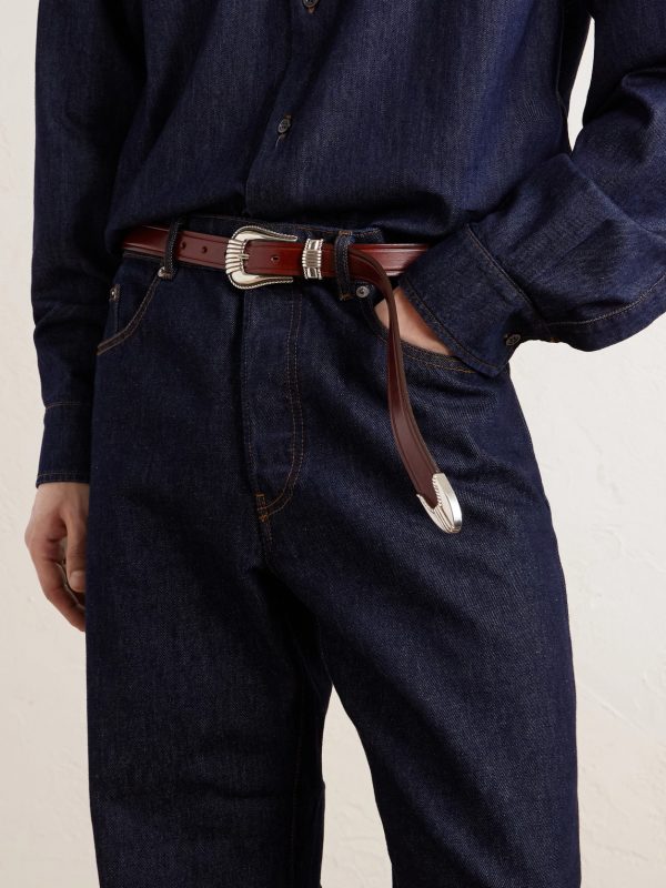 2.5cm Leather Belt - OU 2.5cm Leather Belt - OU