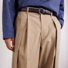 Ekusy Wide-Leg Cropped Pleated Cotton Trousers - CU Ekusy Wide-Leg Cropped Pleated Cotton Trousers - CU