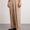 Ekusy Wide-Leg Cropped Pleated Cotton Trousers - FR Ekusy Wide-Leg Cropped Pleated Cotton Trousers - FR