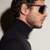 Linea Rossa Rectangular-Frame Acetate Wrap-Around Sunglasses - BK Linea Rossa Rectangular-Frame Acetate Wrap-Around Sunglasses - BK