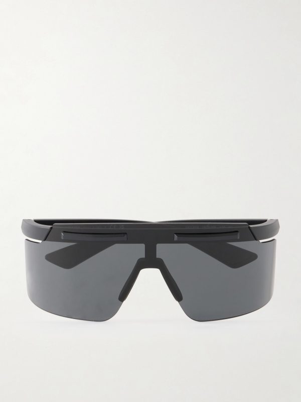 Linea Rossa Rectangular-Frame Acetate Wrap-Around Sunglasses Linea Rossa Rectangular-Frame Acetate Wrap-Around Sunglasses