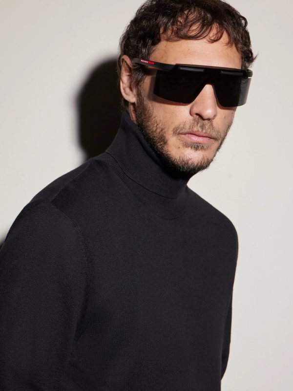 Linea Rossa Rectangular-Frame Acetate Wrap-Around Sunglasses - OU Linea Rossa Rectangular-Frame Acetate Wrap-Around Sunglasses - OU