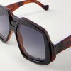 Anagram Havana Geometric Acetate Sunglasses - CU Anagram Havana Geometric Acetate Sunglasses - CU