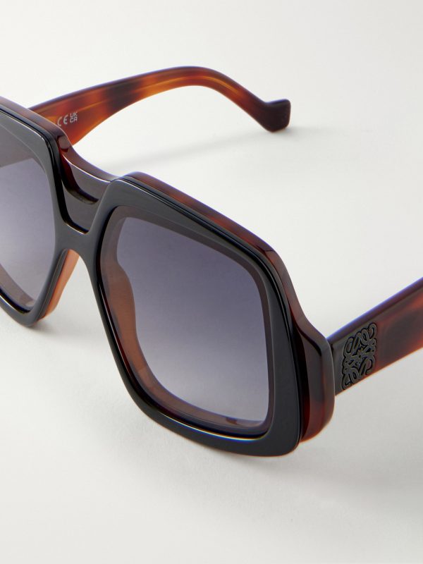 Anagram Havana Geometric Acetate Sunglasses - CU Anagram Havana Geometric Acetate Sunglasses - CU