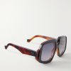 Anagram Havana Geometric Acetate Sunglasses - FR Anagram Havana Geometric Acetate Sunglasses - FR