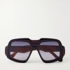 Anagram Havana Geometric Acetate Sunglasses Anagram Havana Geometric Acetate Sunglasses
