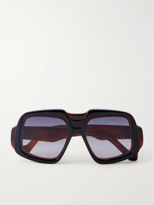 Anagram Havana Geometric Acetate Sunglasses