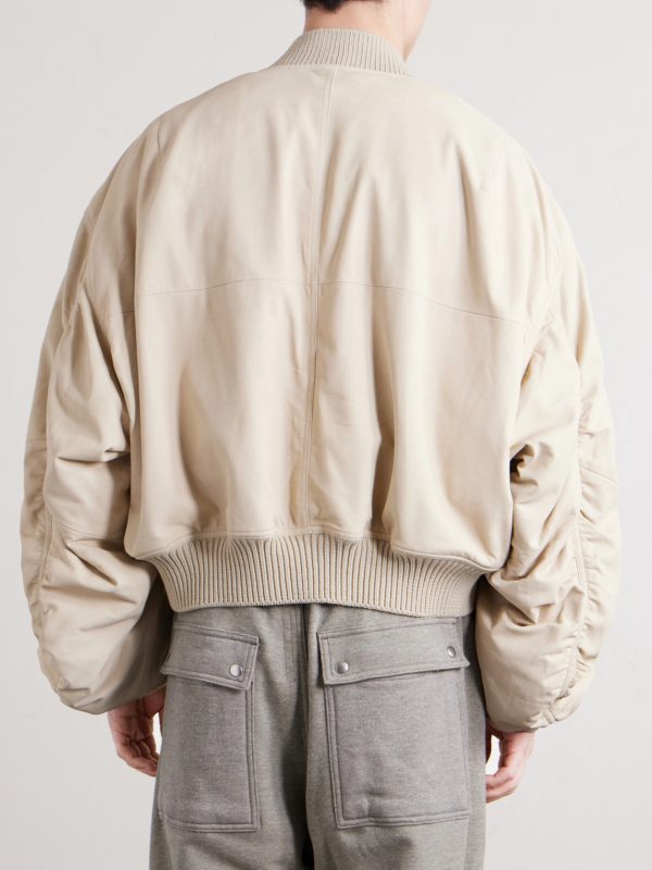 Secchia Leather Bomber Jacket - BK Secchia Leather Bomber Jacket - BK