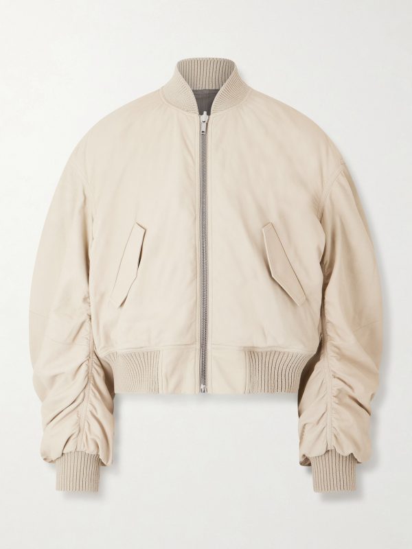 Secchia Leather Bomber Jacket Secchia Leather Bomber Jacket