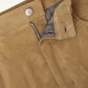 Geth Panelled Wide-Leg Suede Trousers - E1