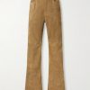 Geth Panelled Wide-Leg Suede Trousers
