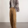 Geth Panelled Wide-Leg Suede Trousers - OU