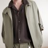 Convertible-Collar Oversized Twill Shirt - CU