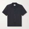 Convertible-Collar Oversized Twill Shirt Convertible-Collar Oversized Twill Shirt