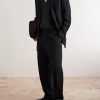 Convertible-Collar Oversized Twill Shirt - OU Convertible-Collar Oversized Twill Shirt - OU