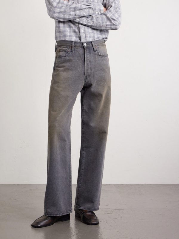 Straight-Leg Distressed Jeans - FR Straight-Leg Distressed Jeans - FR