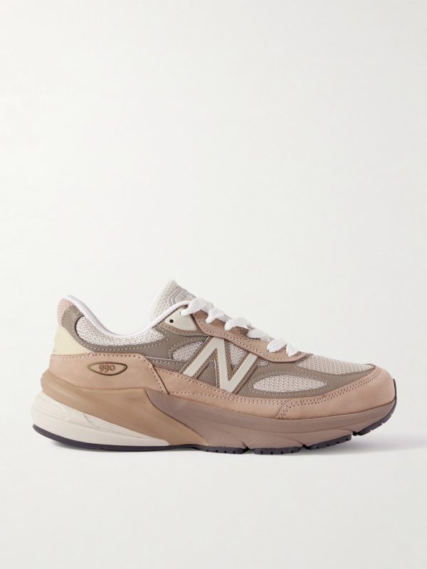 990v6 MiUSA Leather-Trimmed Suede and Mesh Sneakers 990v6 MiUSA Leather-Trimmed Suede and Mesh Sneakers