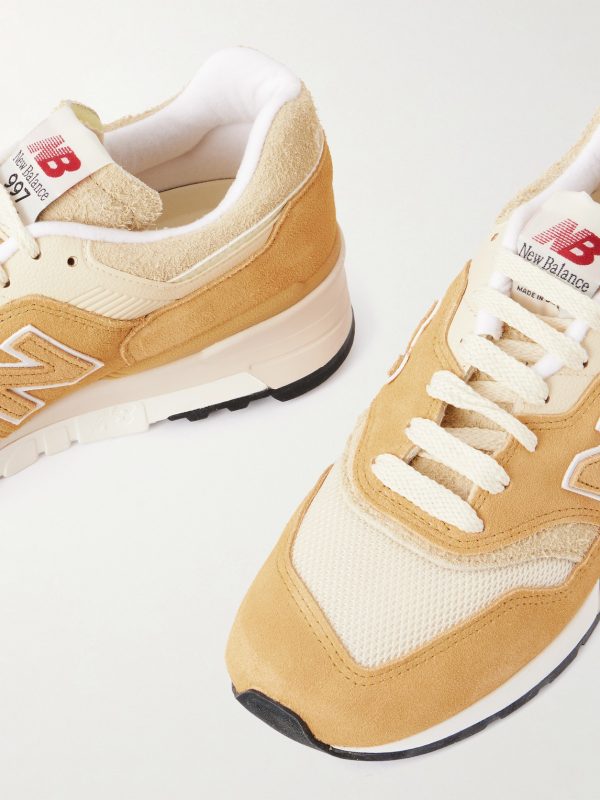 997 MIUSA Teddy Santis Mesh and Rubber-Trimmed Suede Sneakers - CU 997 MIUSA Teddy Santis Mesh and Rubber-Trimmed Suede Sneakers - CU