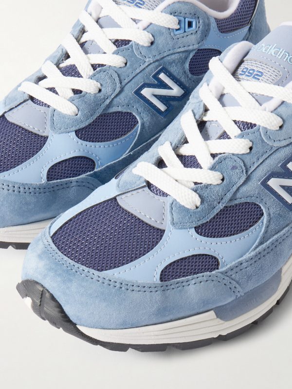 MIUSA 992 Suede, Mesh and Leather Sneakers - CU