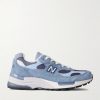 MIUSA 992 Suede, Mesh and Leather Sneakers