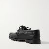 Aztec Full-Grain Leather Boat Shoes - BK