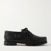 Aztec Full-Grain Leather Boat Shoes