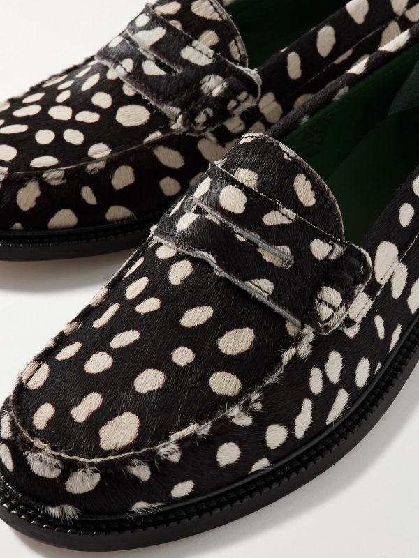 Yardee Printed Calf Hair Penny Loafers - CU Yardee Printed Calf Hair Penny Loafers - CU