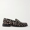 Yardee Printed Calf Hair Penny Loafers Yardee Printed Calf Hair Penny Loafers
