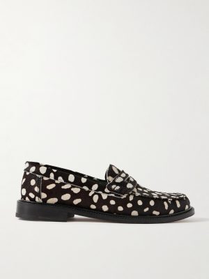 Yardee Printed Calf Hair Penny Loafers