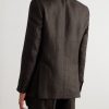 Randwick Slim-Fit Faille-Trimmed Herringbone Linen and Silk-Blend Tuxedo Jacket - BK Randwick Slim-Fit Faille-Trimmed Herringbone Linen and Silk-Blend Tuxedo Jacket - BK