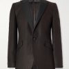 Randwick Slim-Fit Faille-Trimmed Herringbone Linen and Silk-Blend Tuxedo Jacket Randwick Slim-Fit Faille-Trimmed Herringbone Linen and Silk-Blend Tuxedo Jacket