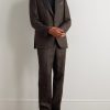 Randwick Slim-Fit Faille-Trimmed Herringbone Linen and Silk-Blend Tuxedo Jacket - OU Randwick Slim-Fit Faille-Trimmed Herringbone Linen and Silk-Blend Tuxedo Jacket - OU