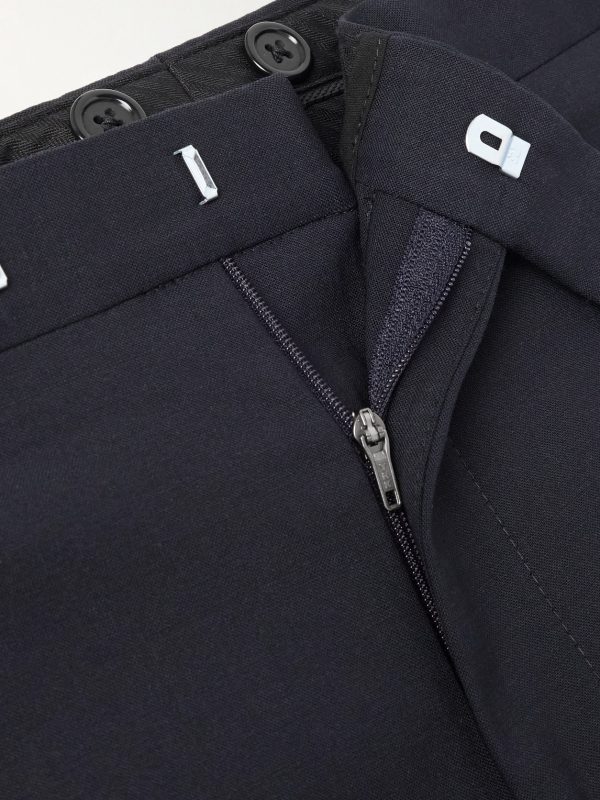 Slim-Fit Straight-Leg Wool-Blend Suit Trousers - E1