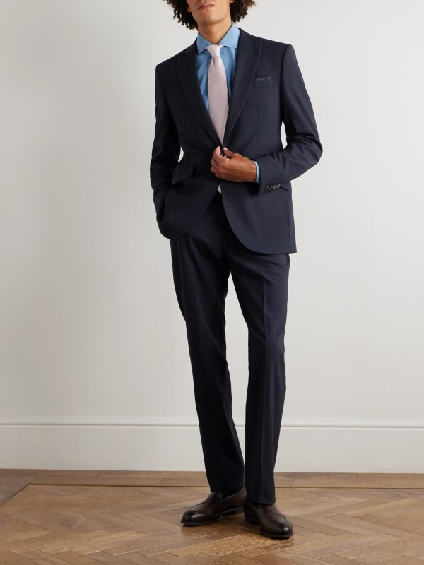 Slim-Fit Straight-Leg Wool-Blend Suit Trousers - OU
