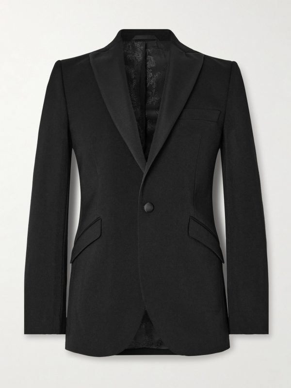 Hampton Slim-Fit Grosgrain-Trimmed Wool Tuxedo Jacket Hampton Slim-Fit Grosgrain-Trimmed Wool Tuxedo Jacket