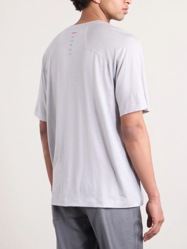 Runner Logo-Print Merino Wool T-Shirt - BK Runner Logo-Print Merino Wool T-Shirt - BK