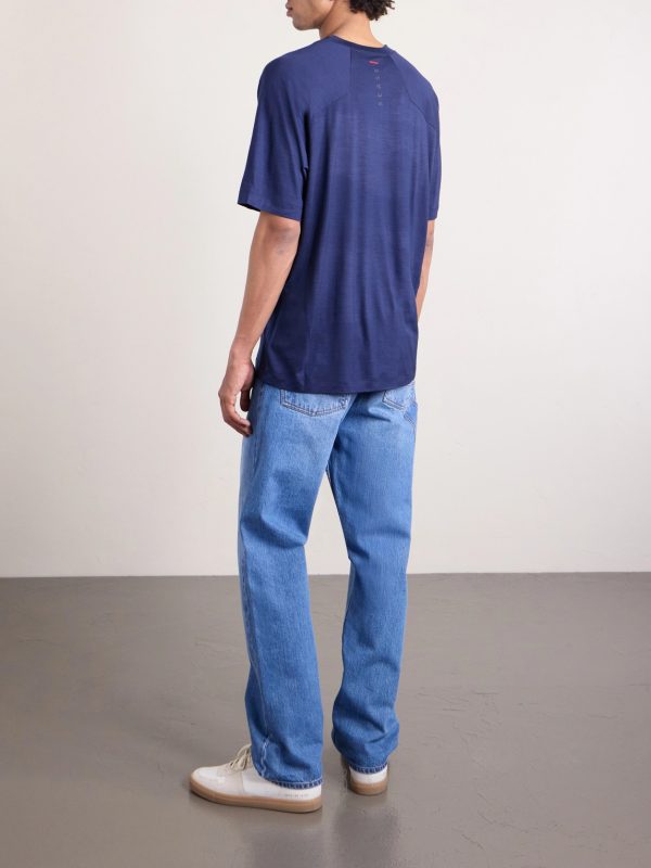 Runner Logo-Print Merino Wool T-Shirt - BK