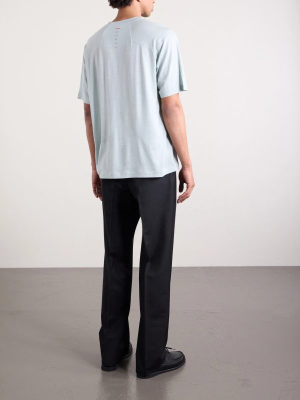 Runner Logo-Print Merino Wool T-Shirt - BK Runner Logo-Print Merino Wool T-Shirt - BK