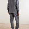 Summer Mindset Straight-Leg Virgin Wool Drawstring Trousers - BK