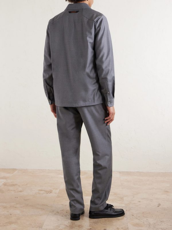 Summer Mindset Straight-Leg Virgin Wool Drawstring Trousers - BK
