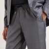 Summer Mindset Straight-Leg Virgin Wool Drawstring Trousers - CU