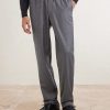 Summer Mindset Straight-Leg Virgin Wool Drawstring Trousers - FR
