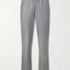 Summer Mindset Straight-Leg Virgin Wool Drawstring Trousers