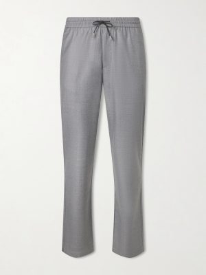 Summer Mindset Straight-Leg Virgin Wool Drawstring Trousers Summer Mindset Straight-Leg Virgin Wool Drawstring Trousers