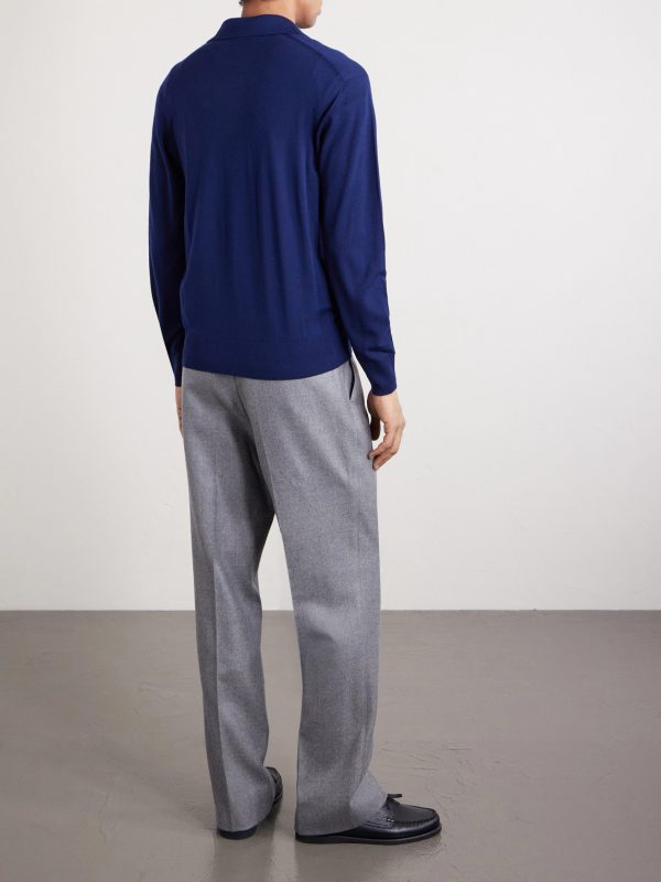 Lasca Virgin Wool Polo Shirt - BK Lasca Virgin Wool Polo Shirt - BK