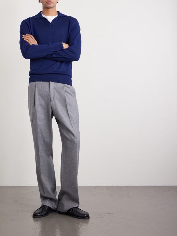 Lasca Virgin Wool Polo Shirt - OU Lasca Virgin Wool Polo Shirt - OU