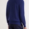 Suede and Ribbed Cotton and Cashmere-Blend Bomber Jacket - BK