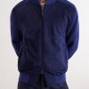 Suede and Ribbed Cotton and Cashmere-Blend Bomber Jacket - FR