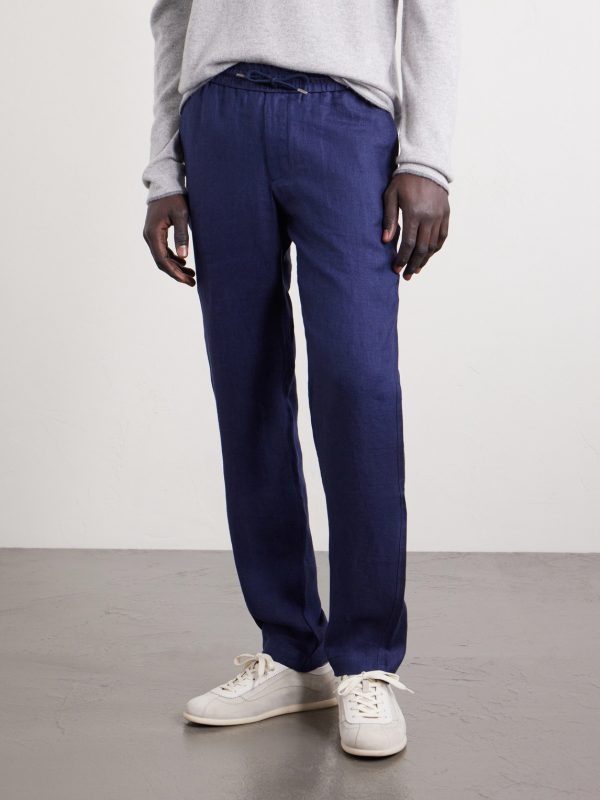 Summer Mindset Straight-Leg Linen and Cotton-Blend Drawstring Trousers - FR Summer Mindset Straight-Leg Linen and Cotton-Blend Drawstring Trousers - FR